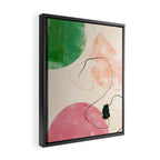 abstract organic shape pastel summer 3 Framed Canvas Print Gallery Image 2
