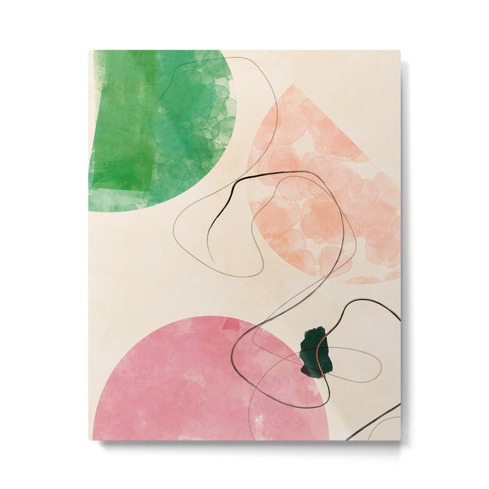 abstract organic shape pastel summer 3 Metal Print Gallery Image 1