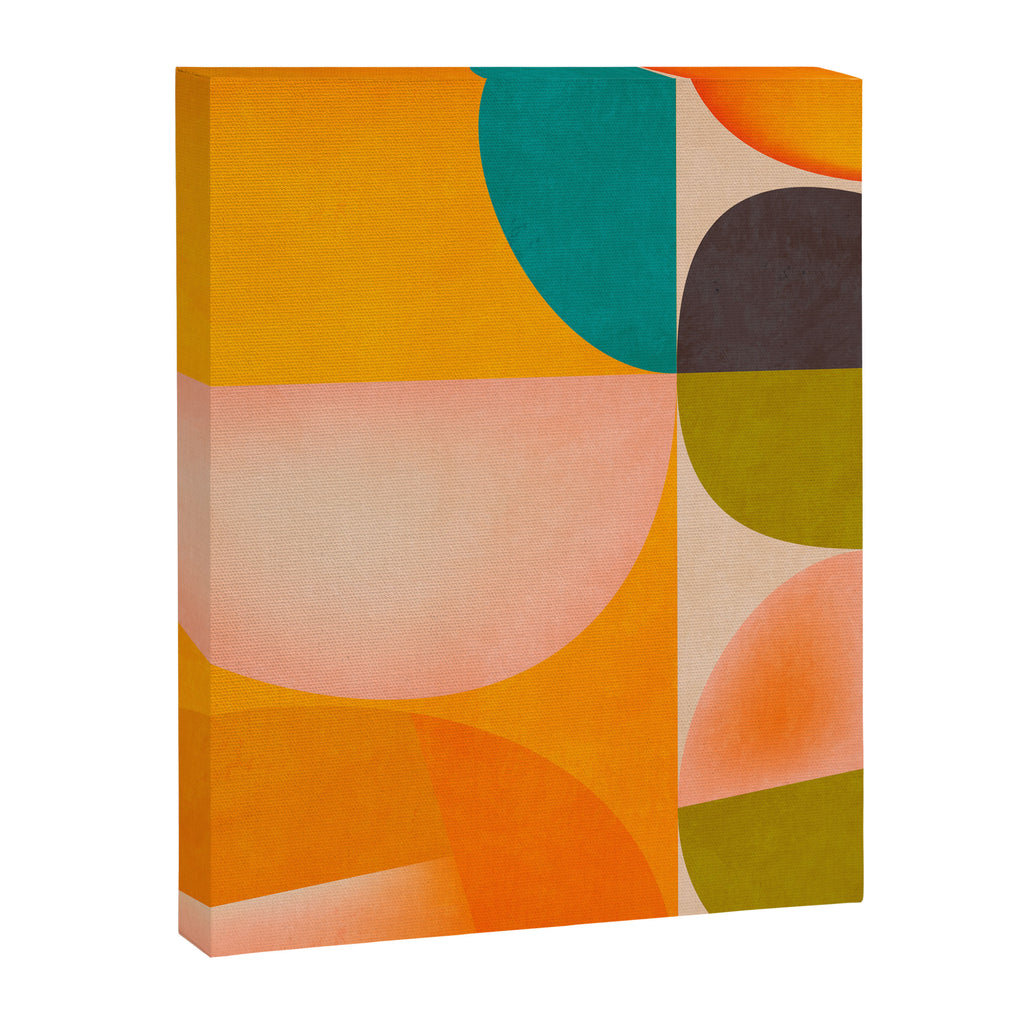 abstract painterly mid century shapes 2 Canvas Print Gallery Image 8