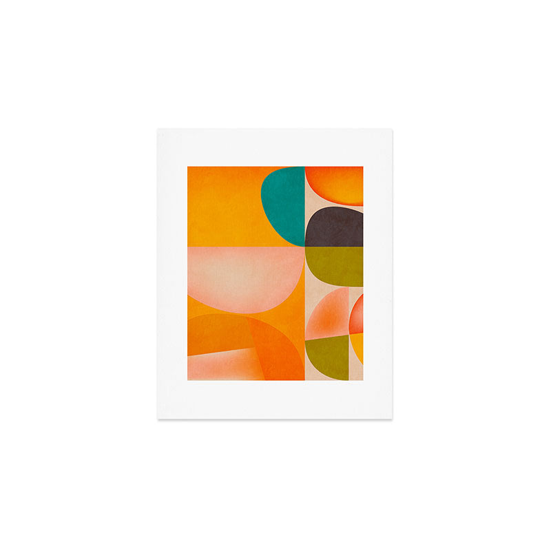 abstract painterly mid century shapes 2 Art Print Gallery Image 1