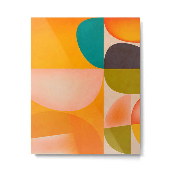 abstract painterly mid century shapes 2 Metal Print Gallery Image 1
