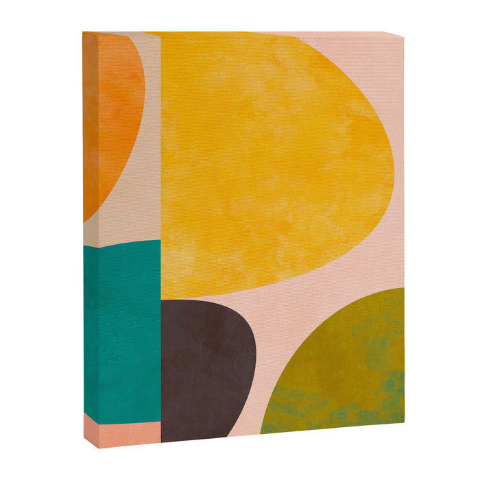 abstract painterly mid century shapes 3 Canvas Print Gallery Image 1