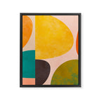 abstract painterly mid century shapes 3 Framed Canvas Print Gallery Image 8
