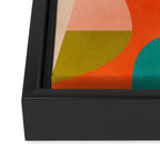 abstract painterly mid century shapes 4 Framed Canvas Print Gallery Image 3