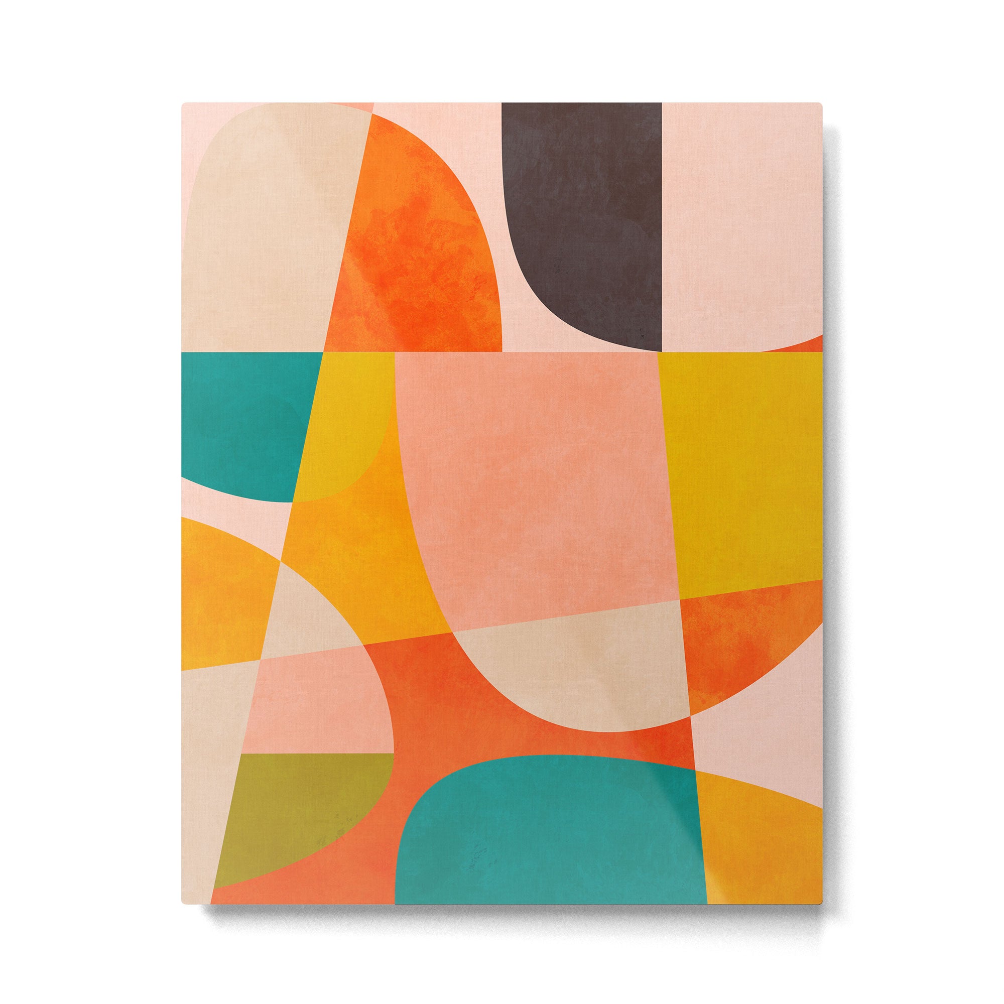 abstract painterly mid century shapes 4 Metal Print Gallery Image 6