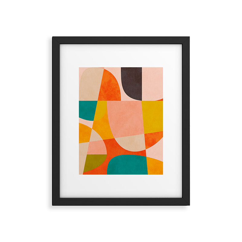 abstract painterly mid century shapes 4 Framed Art Print Gallery Image 6
