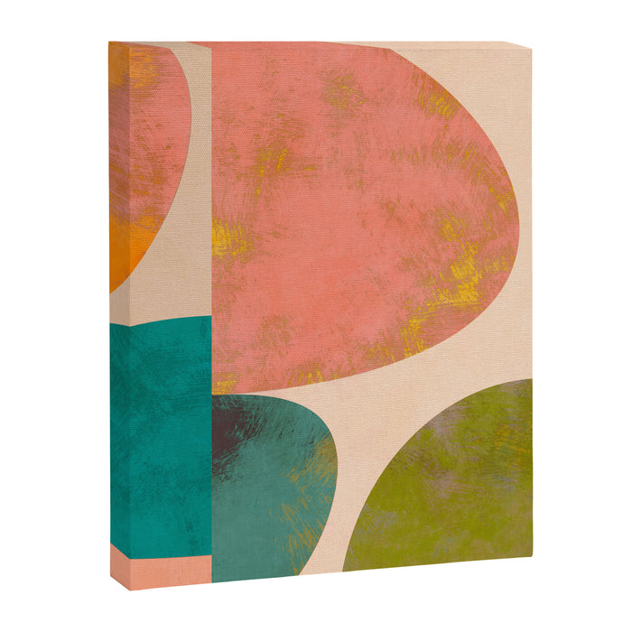 abstract painterly mid century shapes Canvas Print Gallery Image 1