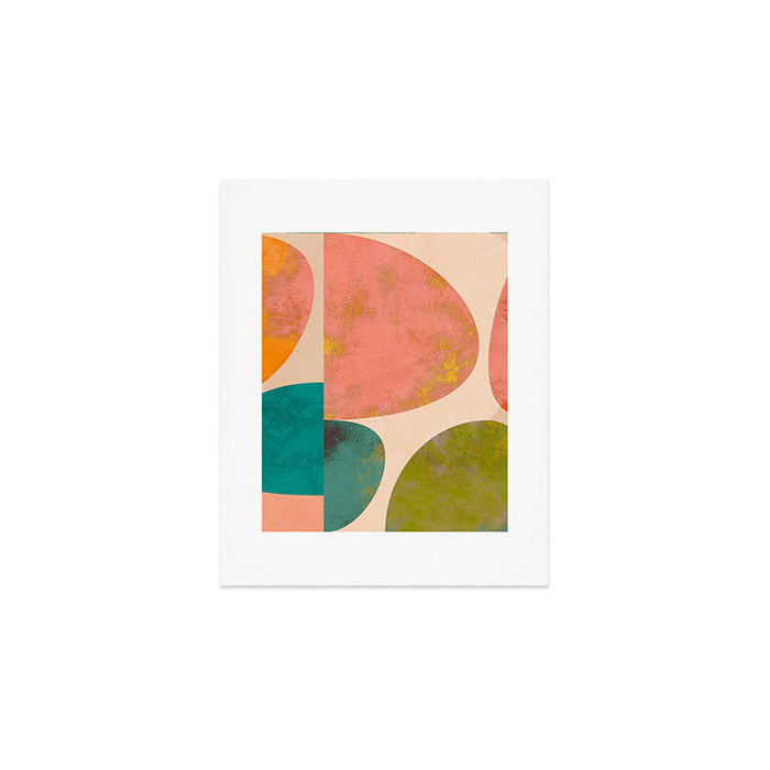 abstract painterly mid century shapes Art Print Gallery Image 1