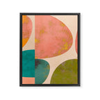 abstract painterly mid century shapes Framed Canvas Print Gallery Image 8