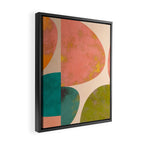 abstract painterly mid century shapes Framed Canvas Print Gallery Image 2