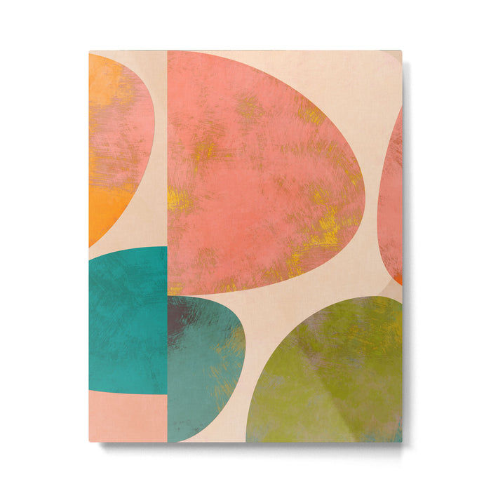 abstract painterly mid century shapes Metal Print Gallery Image 1