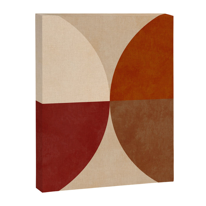 abstract retro shapes earthy 10 Canvas Print Gallery Image 1