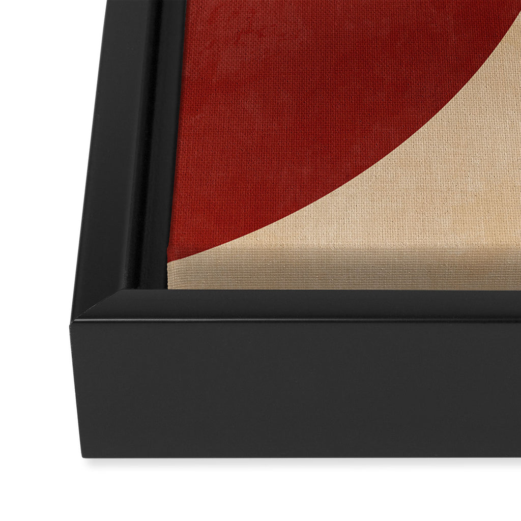 abstract retro shapes earthy 10 Framed Canvas Print Gallery Image 3