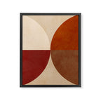 abstract retro shapes earthy 10 Framed Canvas Print Gallery Image 8