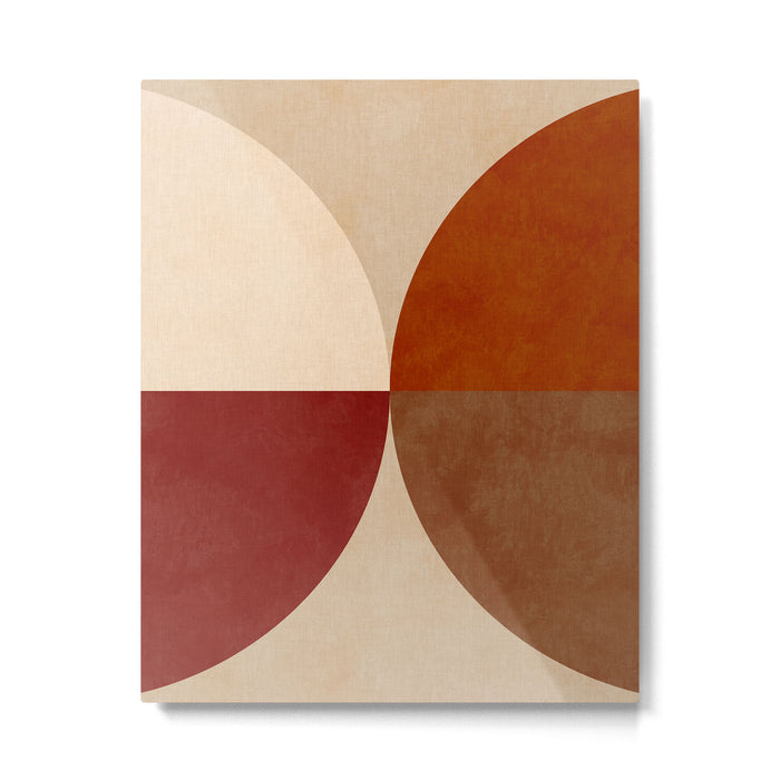 abstract retro shapes earthy 10 Metal Print Gallery Image 1