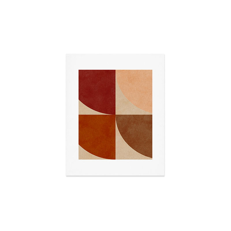 abstract retro shapes earthy 11 Art Print Gallery Image 1