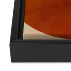 abstract retro shapes earthy 11 Framed Canvas Print Gallery Image 3
