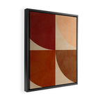 abstract retro shapes earthy 11 Framed Canvas Print Gallery Image 2