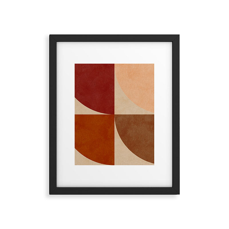 abstract retro shapes earthy 11 Framed Art Print Gallery Image 4