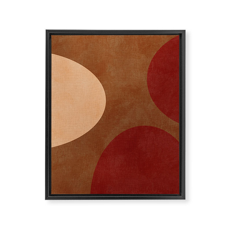 abstract retro shapes earthy 12 Framed Canvas Print Gallery Image 8