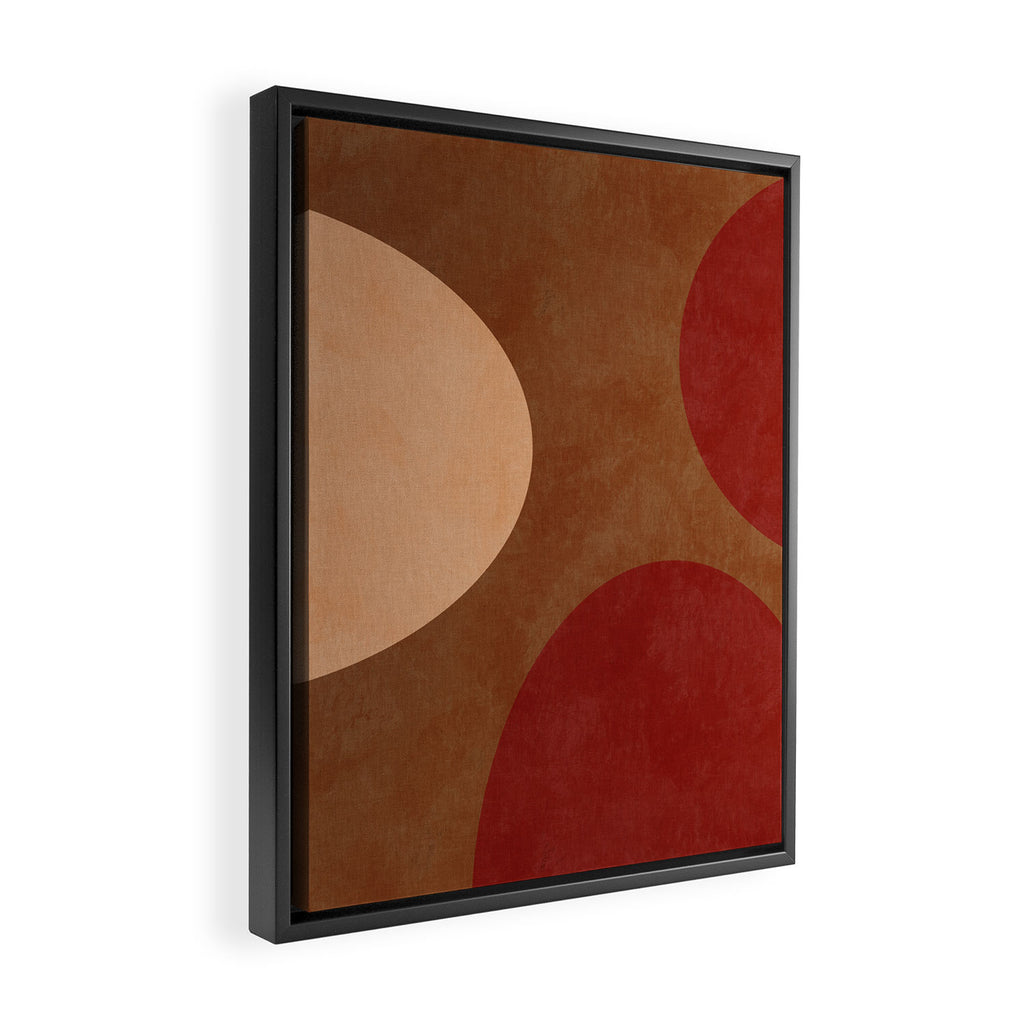 abstract retro shapes earthy 12 Framed Canvas Print Gallery Image 2
