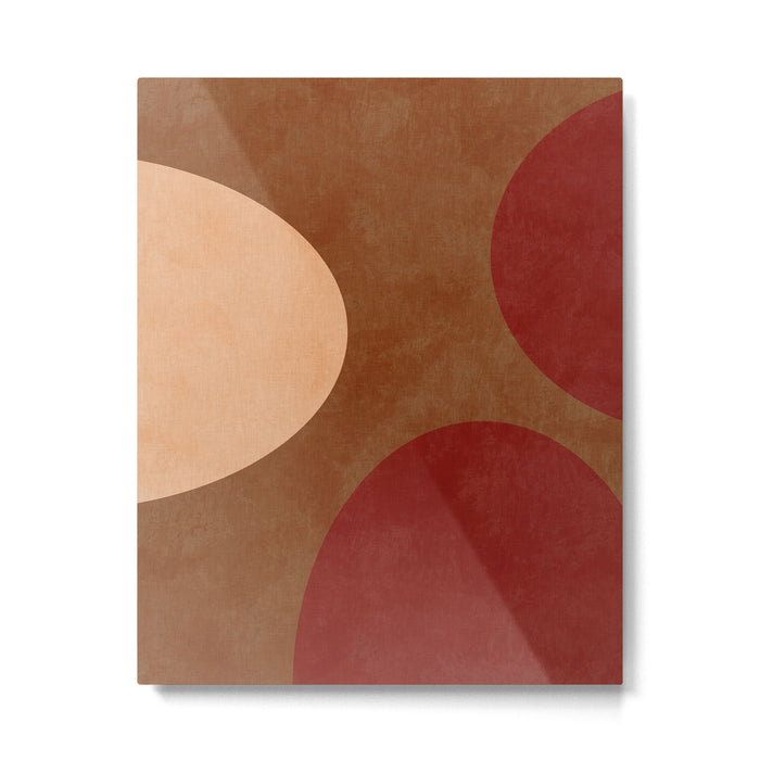 abstract retro shapes earthy 12 Metal Print Gallery Image 1