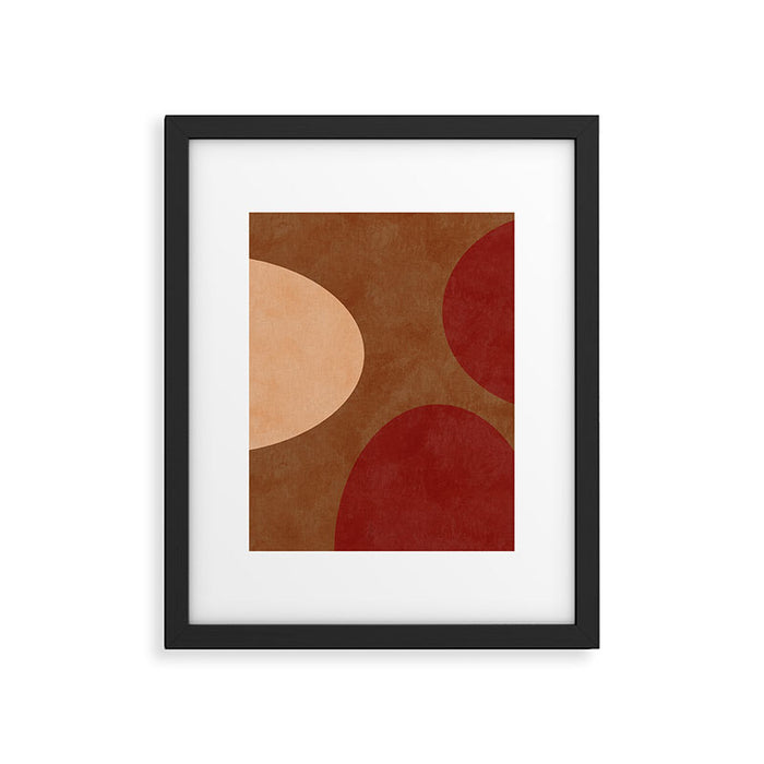 abstract retro shapes earthy 12 Framed Art Print Gallery Image 1