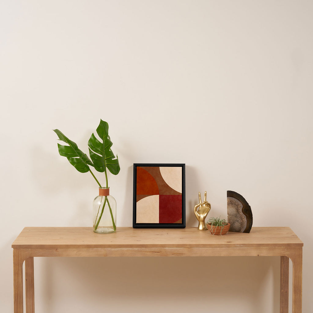 abstract retro shapes earthy 13 Framed Canvas Print Gallery Image 4