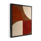 abstract retro shapes earthy 13 Framed Canvas Print Gallery Image 2