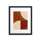abstract retro shapes earthy 13 Framed Art Print Gallery Image 4