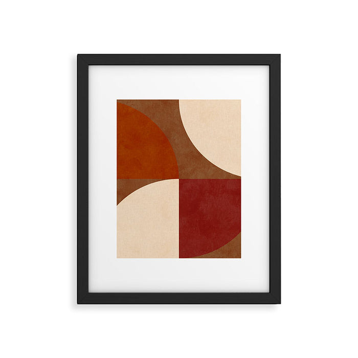 abstract retro shapes earthy 13 Framed Art Print Gallery Image 1