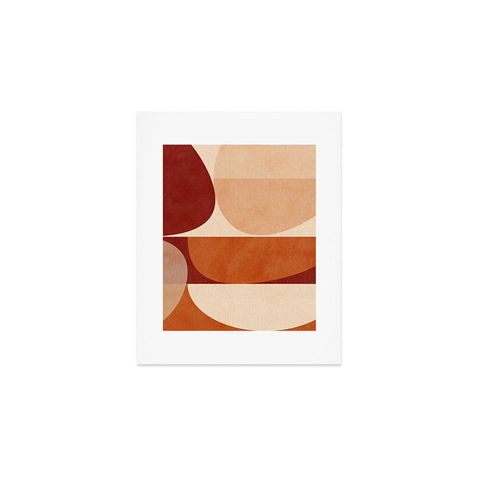 abstract retro shapes earthy 2 Art Print Gallery Image 1