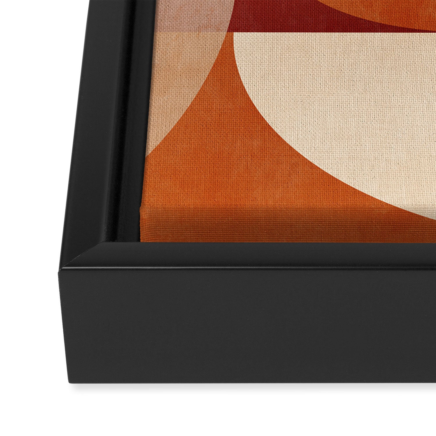 abstract retro shapes earthy 2 Framed Canvas Print Gallery Image 3