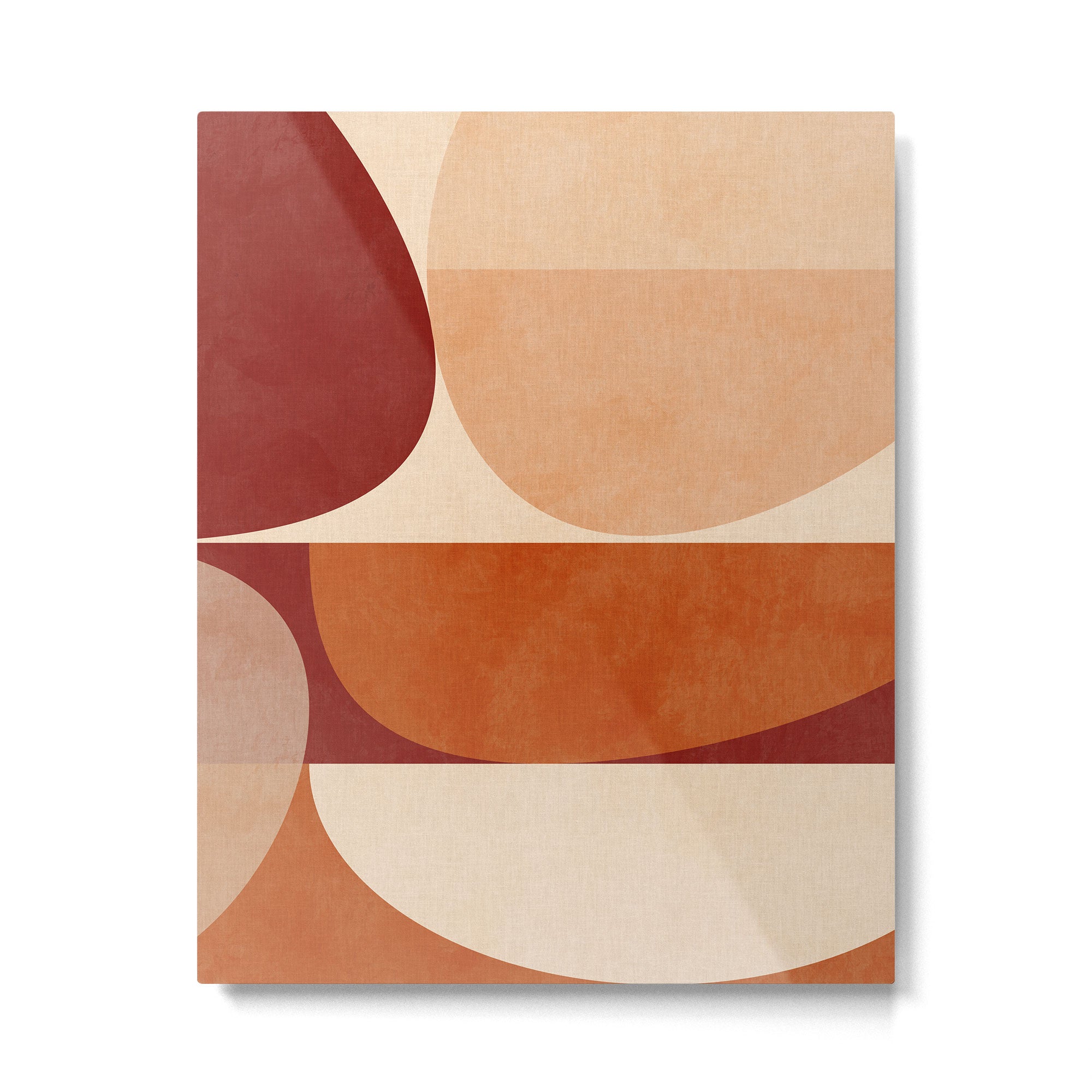 abstract retro shapes earthy 2 Metal Print Gallery Image 6