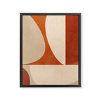abstract retro shapes earthy 3 Framed Canvas Print Gallery Image 8