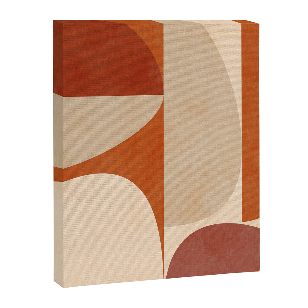 abstract retro shapes earthy 4 Canvas Print Gallery Image 8