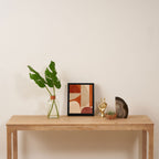 abstract retro shapes earthy 4 Framed Canvas Print Gallery Image 4