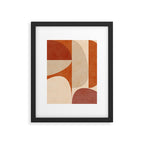 abstract retro shapes earthy 4 Framed Art Print Gallery Image 6