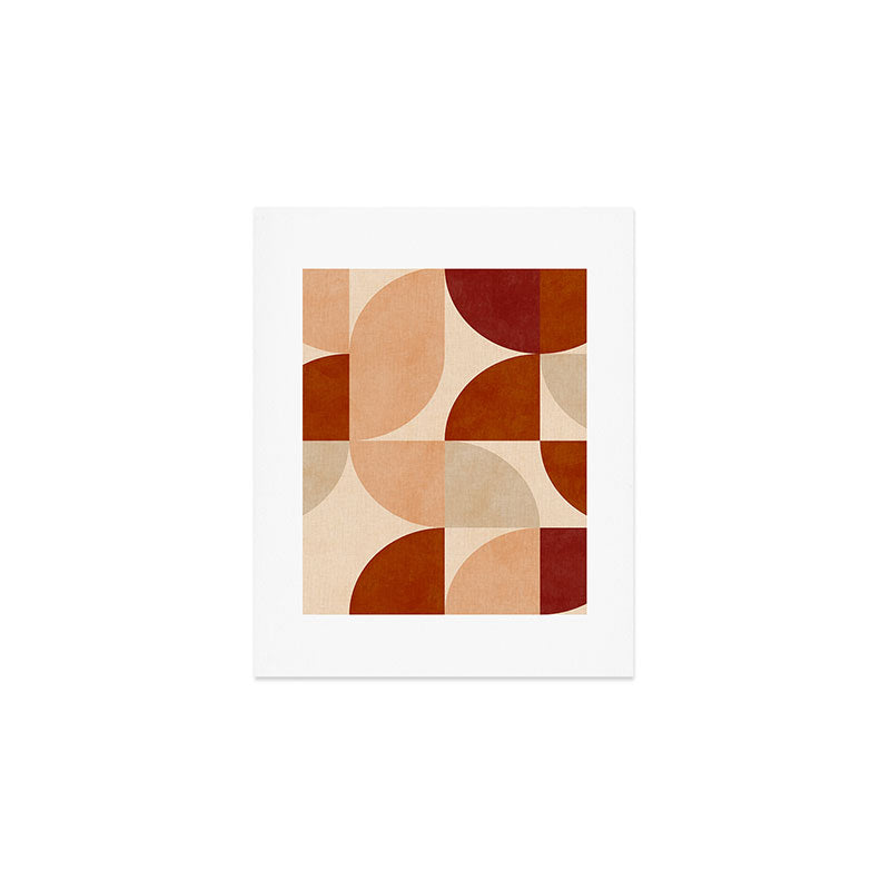 abstract retro shapes earthy 5 Art Print Gallery Image 1