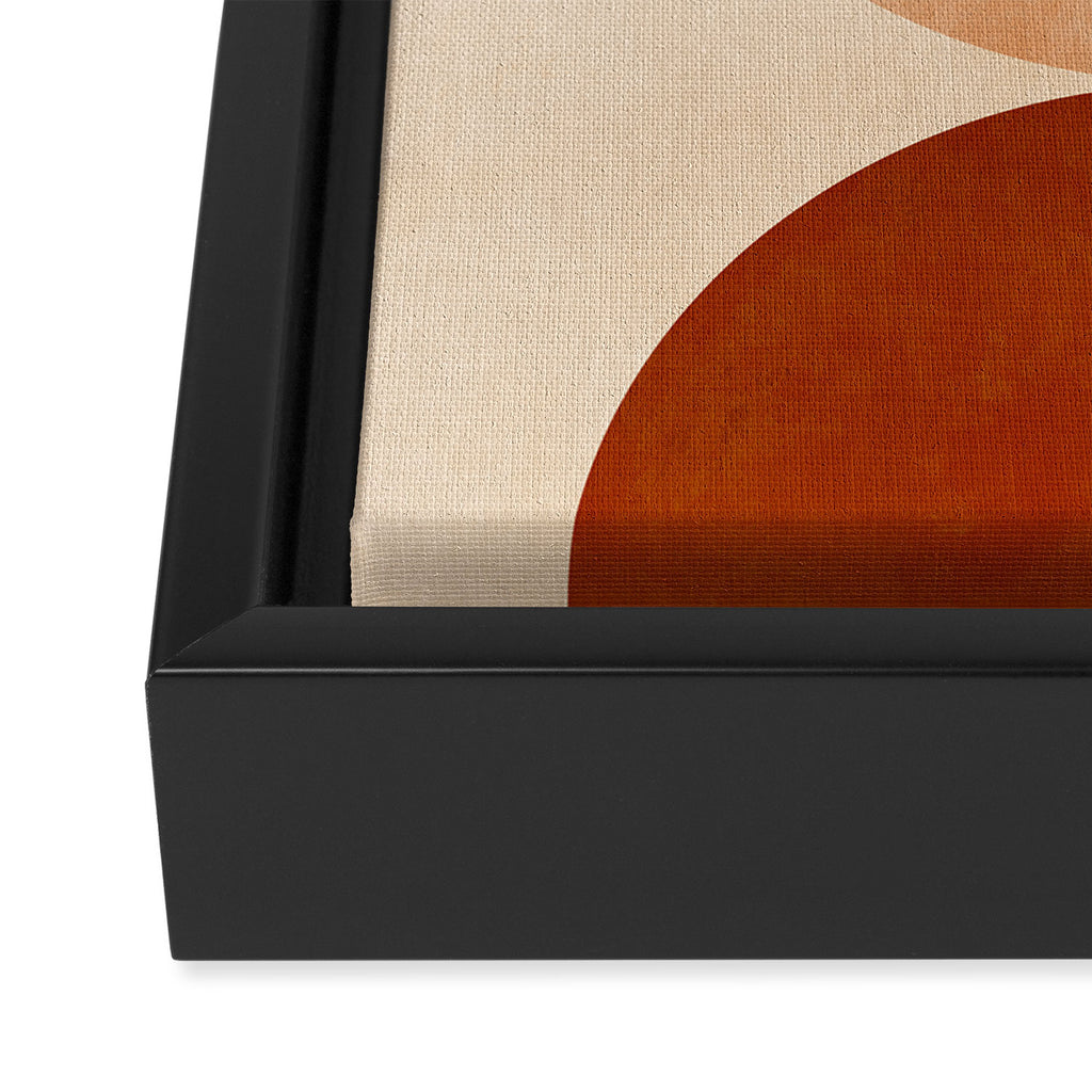 abstract retro shapes earthy 5 Framed Canvas Print Gallery Image 3