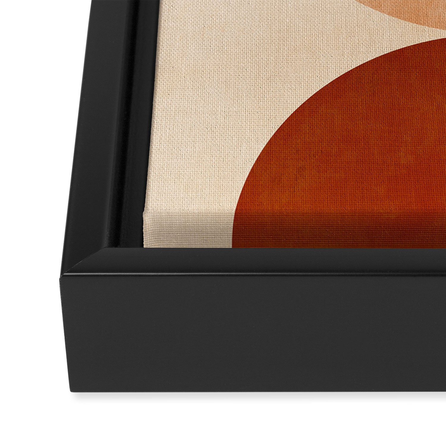 abstract retro shapes earthy 5 Framed Canvas Print Gallery Image 3