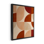abstract retro shapes earthy 5 Framed Canvas Print Gallery Image 2