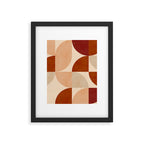 abstract retro shapes earthy 5 Framed Art Print Gallery Image 6