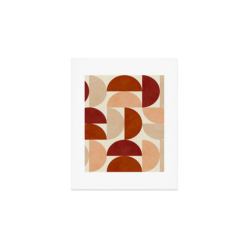 abstract retro shapes earthy 6 Art Print Gallery Image 1
