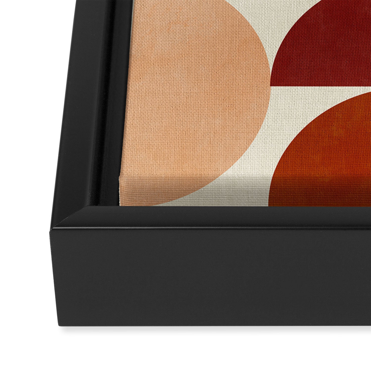 abstract retro shapes earthy 6 Framed Canvas Print Gallery Image 3
