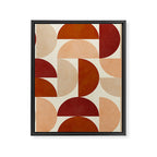 abstract retro shapes earthy 6 Framed Canvas Print Gallery Image 8