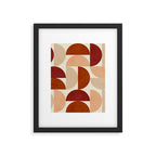 abstract retro shapes earthy 6 Framed Art Print Gallery Image 4
