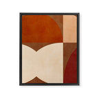 abstract retro shapes earthy 8 Framed Canvas Print Gallery Image 8