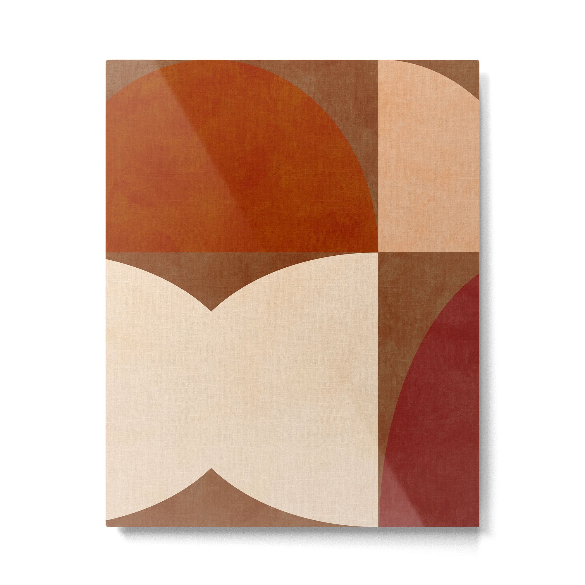 abstract retro shapes earthy 8 Metal Print Gallery Image 6