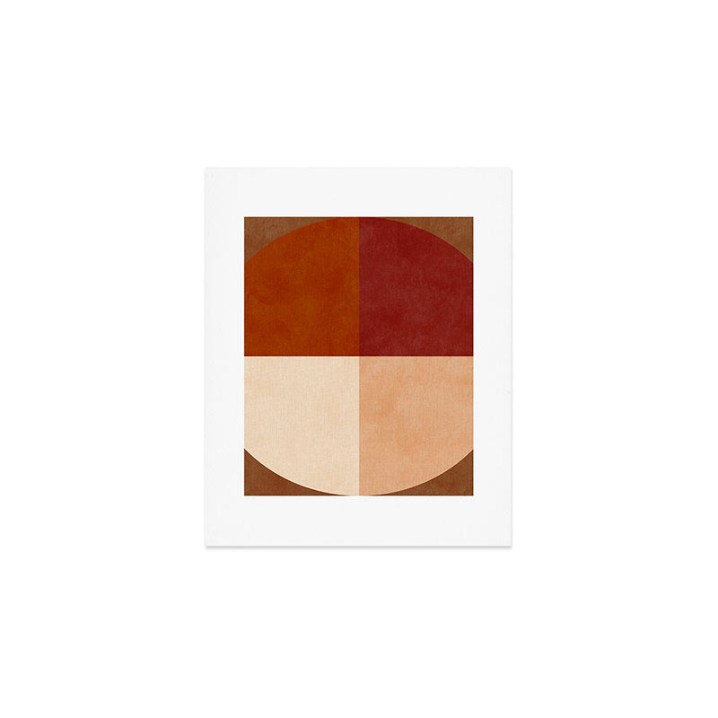 abstract retro shapes earthy 9 Art Print Gallery Image 1